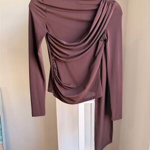 H&M Divided Long Sleeve Top in Deep Plum